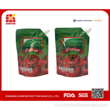 Pembungkusan Sos Chilli Spouted Stand Up Pouch